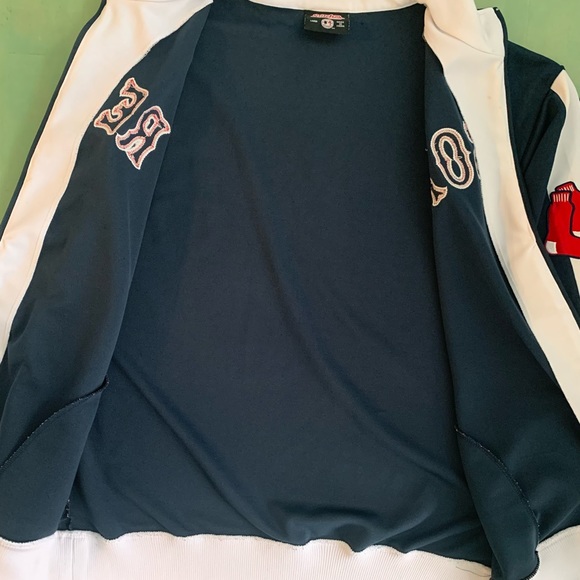 Vintage Red Sox Jacket embroidered Name and Logo Stitches Genuine Licensed MLB - Picture 9 of 11